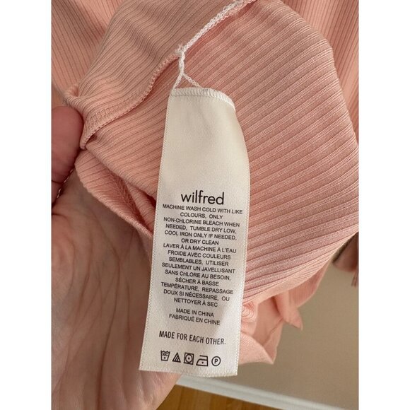 Wilfred NWT Only Hip Coral Blush Pink Fitted Ribbed Turtleneck Size XL - Picture 10 of 14